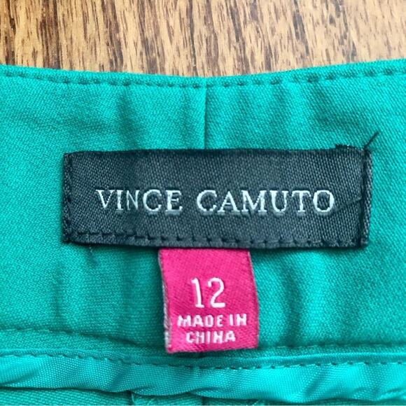 Vince Camuto Green Capri Stretch Women's Green Teal Pants Size 12 - Picture 3 of 9